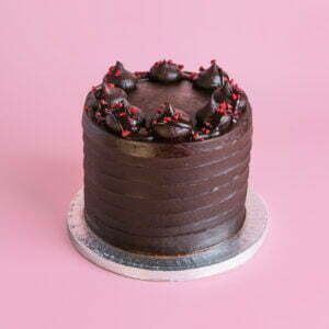 A gluten free chocolate raspberry cake