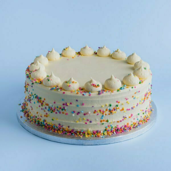A birthday cake with sprinkles