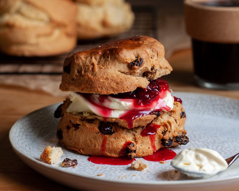 Mimi’s fruit scone with jam and clotted cream
