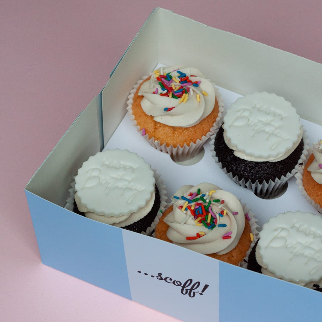 Happy Birthday Cupcake Box