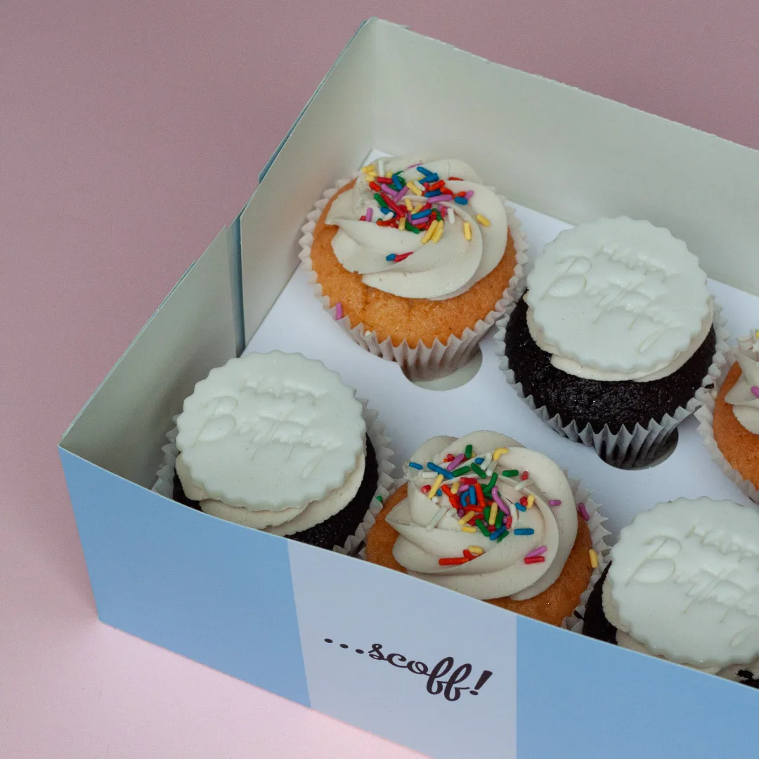 Happy Birthday Cupcake Box